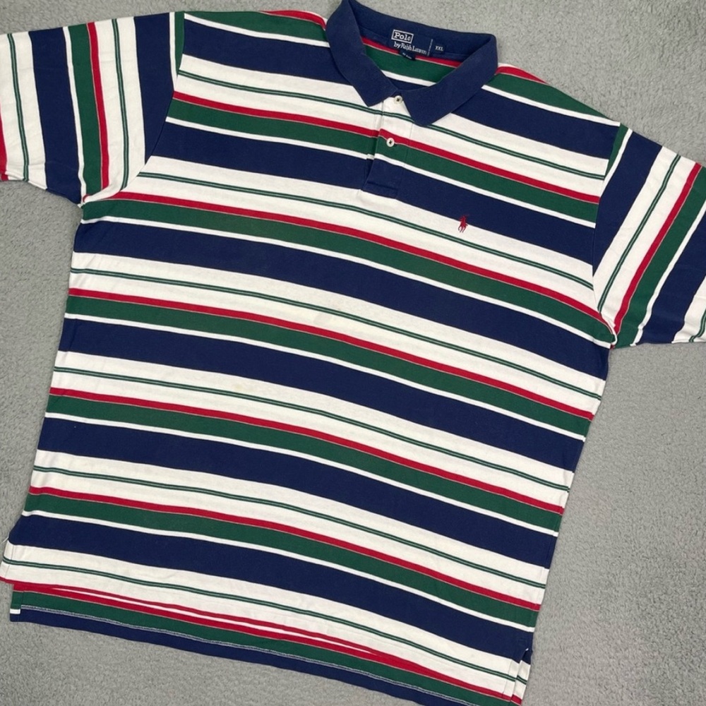 Striped Polo Shirt with Logo